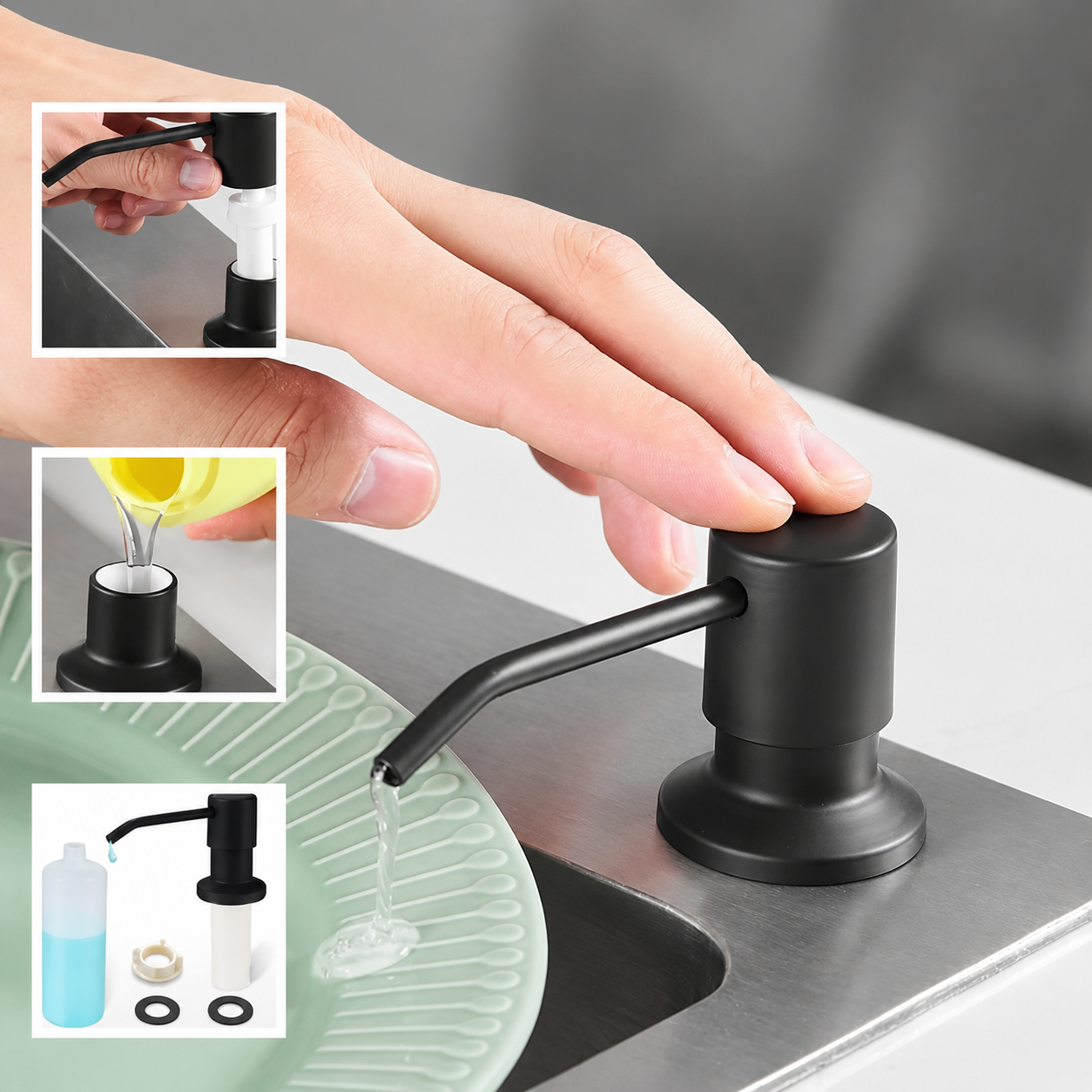 Sink Dispenser for Liquid Soap