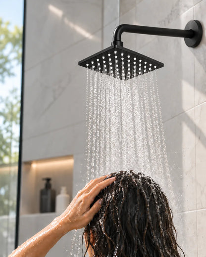 Over Head Shower | Square Slim Shower Head in 6 inch x 6 inch