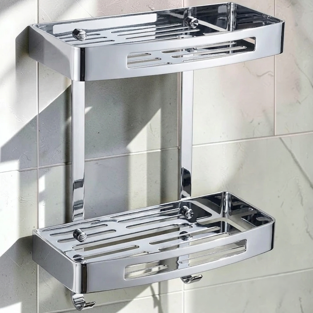 Centre Shelf SS | Double Shelf | Wall Mounting