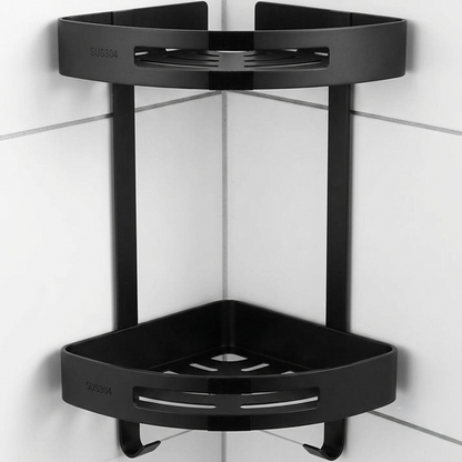 Corner Shelf SS | Double Shelf | Wall Corner Mounting