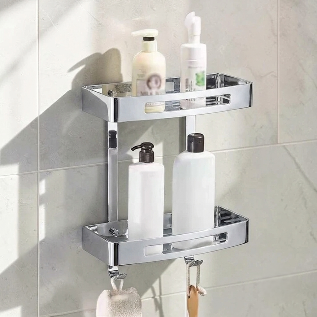 Centre Shelf SS | Double Shelf | Wall Mounting