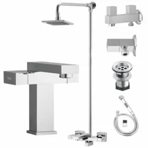Sleek Quarter Round Set | Complete Bathroom Set - Faisal